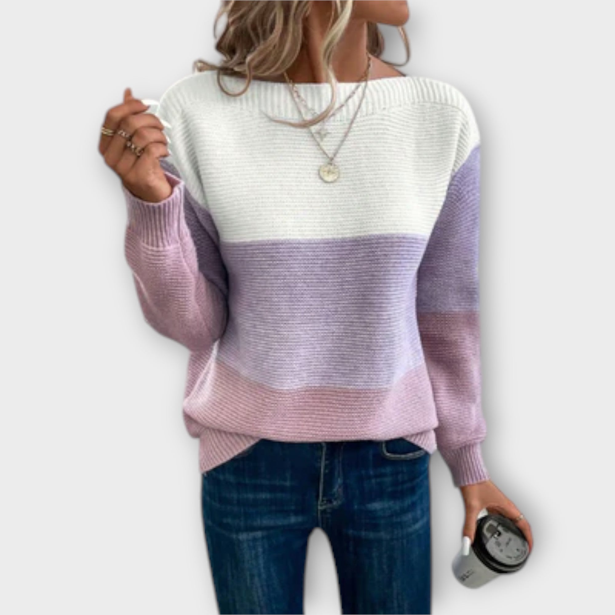 Clara - Elegantne kolmevärviline patchwork-sviiter