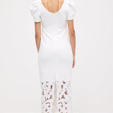 Kaunistatud Appliqué Lõike Midi Kleid