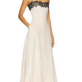 Läbipaistva Kraeäärisega Midi Kleid