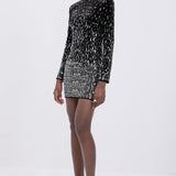 Trendikas Degrade Kristall Mini Kleid