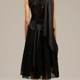 Varrukateta Voogav Pits Midi Kleid