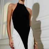 Kortsitud Halterneck Midi Bodycon Kleit