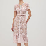 Translucent Diamante Satin Midi Dress