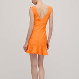 Rüüfli tekstuuriga varrukateta mini kleit