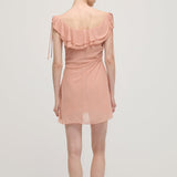 Mini Kleit Volangidega ja Soliidse Lukuga