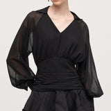 Üksik Lanterni Varrukaga Mini Kleit