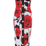 Lilleline Jacquard Kootud Midi Kleid
