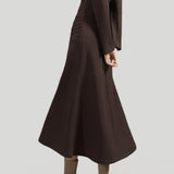 Pikkade Varrukatega Smocking Õlavarre Midi Kleit