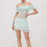 Mini Õlavarre Kleit - Pistaatsia