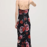 Varrukateta Roosi Prindiga Maxi Kleid