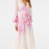 Lilleline Looduslik Midi Kleid