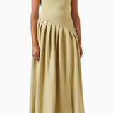 Asümmeetriline Ühe Õla Jersey Midi Kleid Matchas