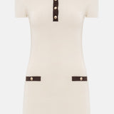 Mini Kleid mit Kontrastbordüre