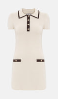 Mini Kleid mit Kontrastbordüre