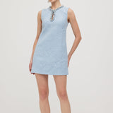 Glänzendes Boucle Mini Kleid