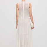 Elegantne Pointelle Varrukateta Maxi Kleid