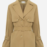 Lühike trench coat laia vööga