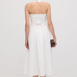 Detailne Halter Midi Kleid