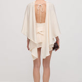 Satiinist Kappa Kaheosaline Mini Kleid