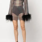 Sparkling Rhinestone Mini Dress