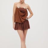 Liblikas Bandeau Wrap Mini Dress