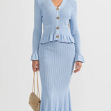Elegantne Laienev Kootud Midi Kleid