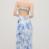 Lilleline Prindiga Ruffle Seljataha Midi Kleid