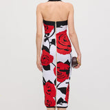 Lilleline Jacquard Kootud Midi Kleid