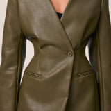 Vegan Naha Blazer Khaki Rohelises