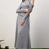 Stiilne Fikseeritud Drapeeritud Maxi Kleid