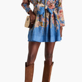 Mini Kleit Lillemustriga ja Vööga