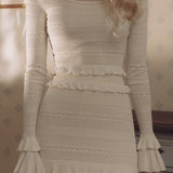 Avatud Kudumisega Mini Kleid