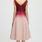 A Line Ombre Vein Midi Kleit