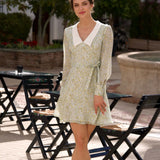 Mini Siidkleit Lillelise Mustriga Vööga