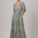Romi - Elegantne lilleline maxi kleit
