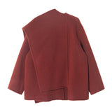 Klassikaline Kappa Stiilis Mantel - Veinipunane