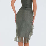 Veealune Rinnatükk Midi Kleid