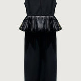 Ruffle Hem Slit Midi Kleit