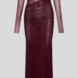 Diamante Off-Shoulder Maxi Dress