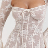 Kavita Ivori Mini Kleit - Pitsist Disain