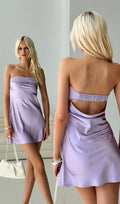 Phillipa Off-Shoulder Lilac Mini Dress