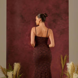 Stiilne Kehaskulptuuri Pits Maxi Kleid