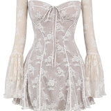 Kavita Ivori Mini Kleit - Pitsist Disain