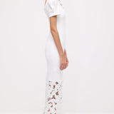 Kaunistatud Appliqué Lõike Midi Kleid