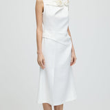 Varrukateta Lilleline Rõhutatav Lõhik Midi Kleid