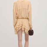 Volditud mini kleit pikade varrukatega