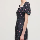 Lilleline Puff Sleeve Midi Kleid