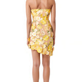 Yellow Off-Shoulder Mini Dress