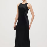 Satäänist Kootud Midi Kleid