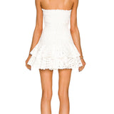 Puuvillane Mini Kleit Tikkitud Silmadega